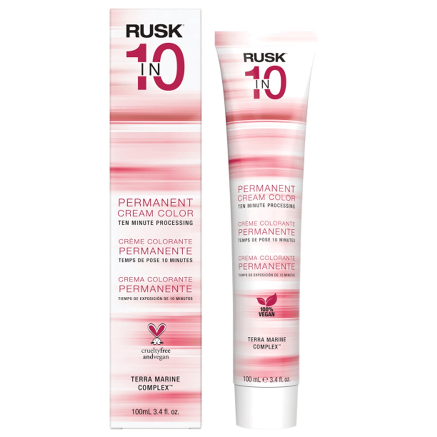 Rusk Permanent Cream Color 10-Minute Processing 6R Dark Red Blonde 100 ml / 3.4 oz