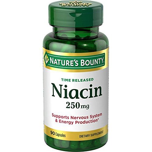 Nature's Bounty Niacin Pills and Supplement Supports Nervous System and Energy Production 250 mg