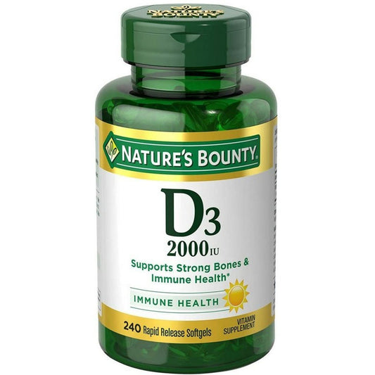 Natures Bounty D3 50 mcg (2000 IU ) 240 Softgels Vitamin Supplement