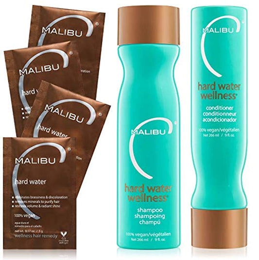 Malibu C Hard Water Wellness Shampoo and Conditioner Set, 9 Oz Each