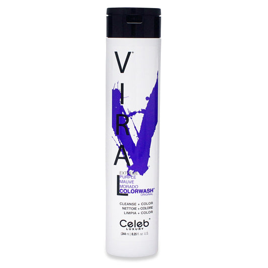 Celeb Luxury Viral Extreme Purple 10x Multi-lingual Colorwash Shampoo 244 ml / 8.25 oz