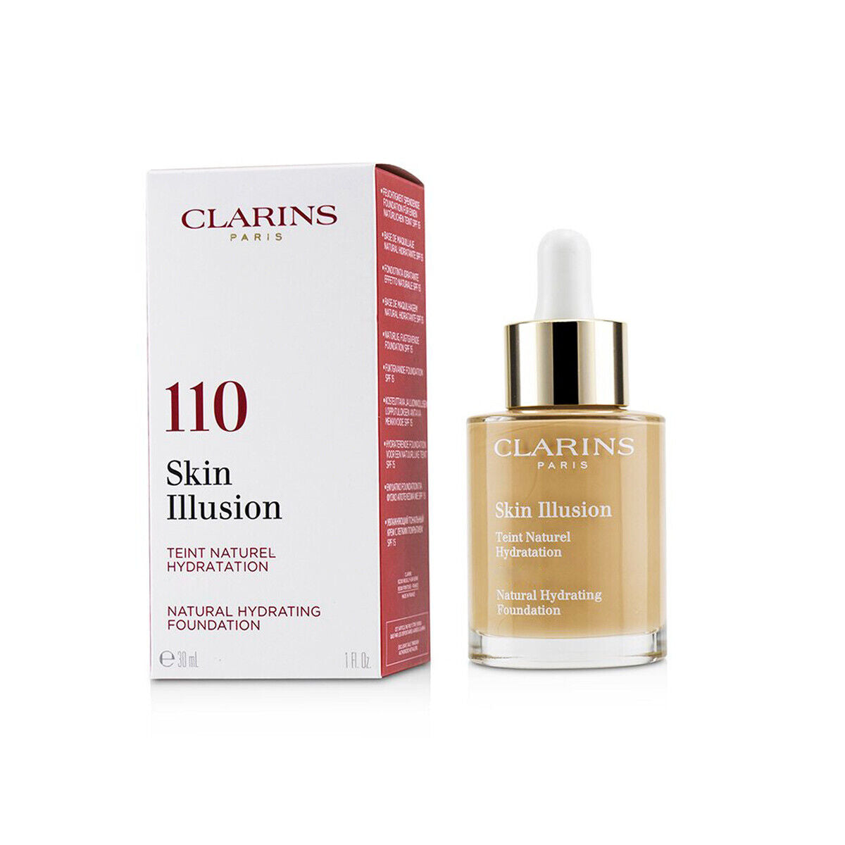 Clarins Skin Illusion Natural Hydrating Foundation SPF 15 110 Honey 30 ml / 1 oz