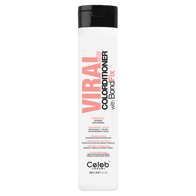Celeb Luxury Viral Hybrid Rose Gold Colorditioner 10x Multi-lingual Conditioner 244 ml / 8.25 oz
